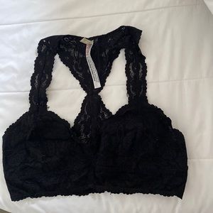 Black Lace Free People Unlined Bra